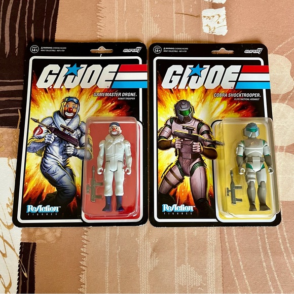 G.I.Joe 2021 4” Super7 Gamemaster Drone Robot Trooper & Cobra Shocktrooper Dual - Picture 1 of 6